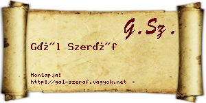 Gál Szeráf névjegykártya