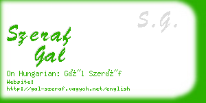 szeraf gal business card